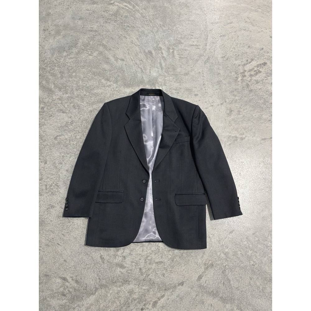 Zylos George Machado Charcoal Pure Wool Suit Men's Estimated 42R